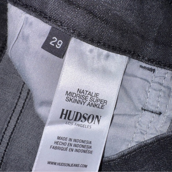Hudson Jeans Natalie super skinny midrise ankle in Cora light wash black 29 - Picture 5 of 16